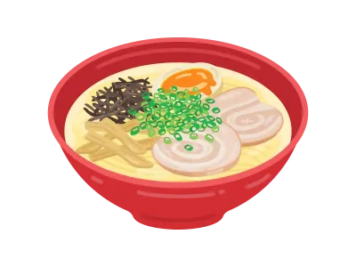 とんこつラーメンのイラスト