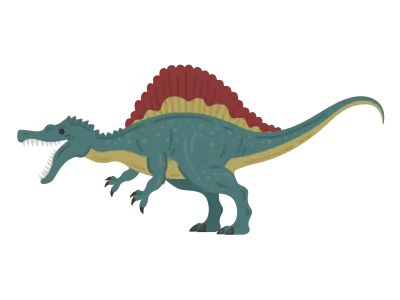 恐竜のスピノサウルスのイラスト