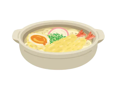 鍋焼きうどんのイラスト