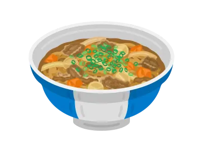 カレーうどんのイラスト