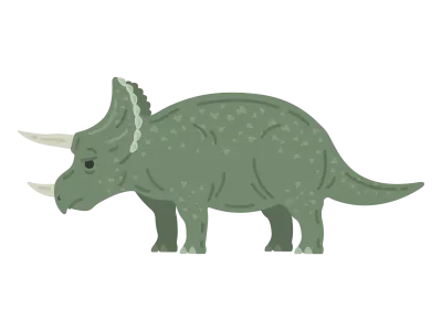 恐竜のトリケラトプスのイラスト