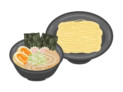 つけ麺のイラスト