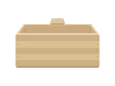 檜のお風呂のイラスト