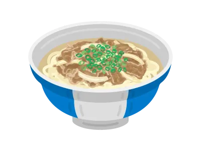 肉うどんのイラスト
