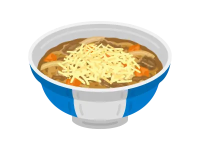チーズカレーうどんのイラスト
