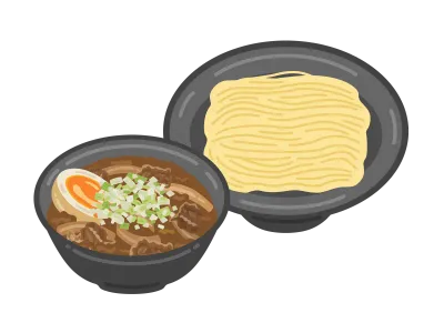 カレーつけ麺のイラスト