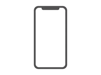 白色液晶画面のスマートフォンのイラスト