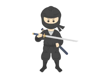 刀を持った忍者のイラスト