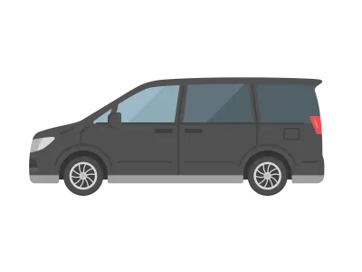 ミニバンの自動車のイラスト