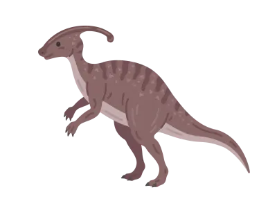 恐竜のパラサウロロフスのイラスト