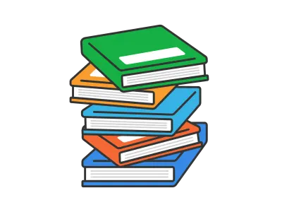 積み重なった本のイラスト