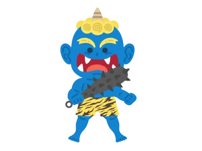 青鬼のキャラクターのイラスト