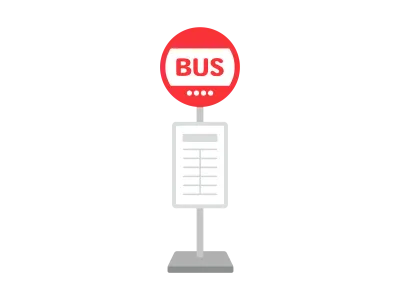 バス停のイラスト