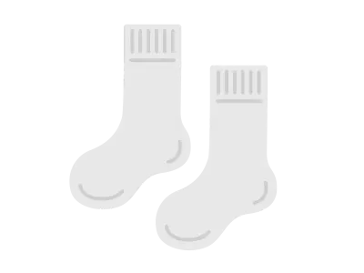 無地のロングソックスのイラスト