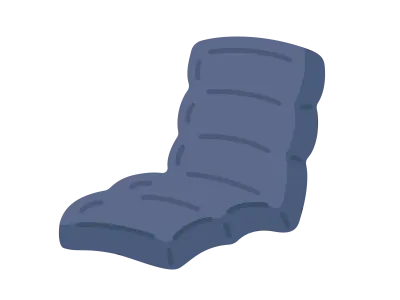 紺色の座椅子のイラスト