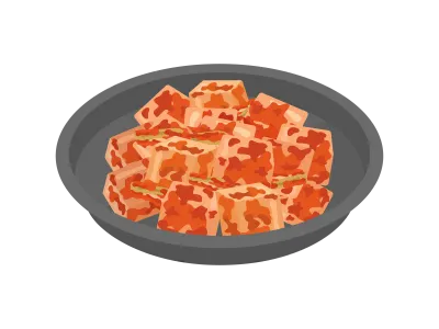 カクテキキムチの漬物のイラスト