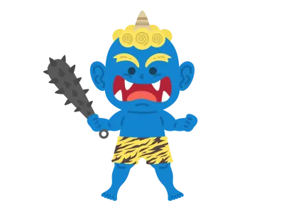 青鬼のキャラクターのイラスト