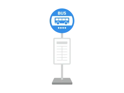 バス停のイラスト