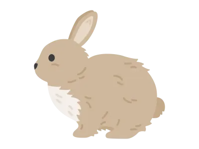 茶色のウサギのイラスト