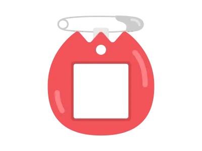 チューリップの花の名札のイラスト