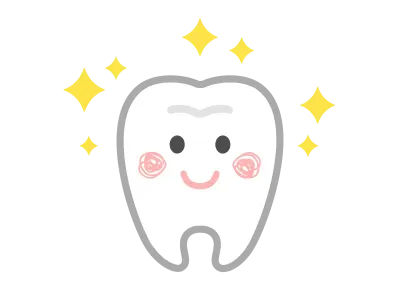 健康な歯のキャラクターのイラスト