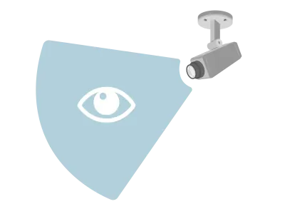 撮影中の防犯カメラのイラスト