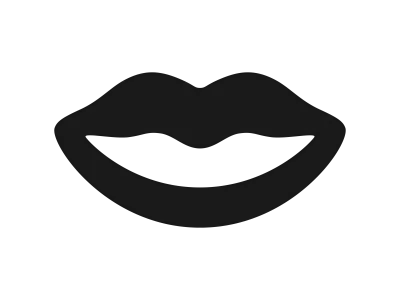 人間の唇のアイコンのイラスト