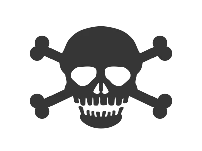 ドクロマークのイラスト