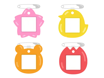 保育園の名札のイラスト