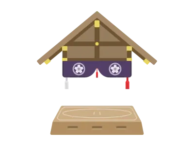 大相撲の土俵のイラスト