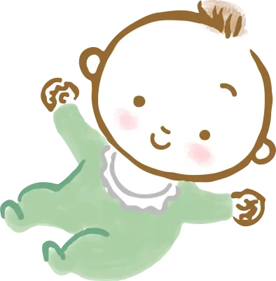 笑顔の赤ちゃんのイラスト