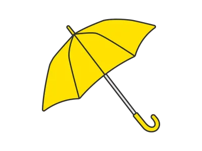 開いた傘のイラスト