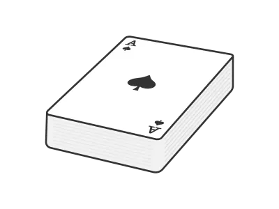 トランプの山札のイラスト