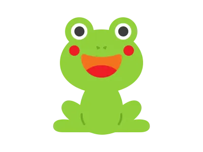 アマガエルのキャラクターのイラスト