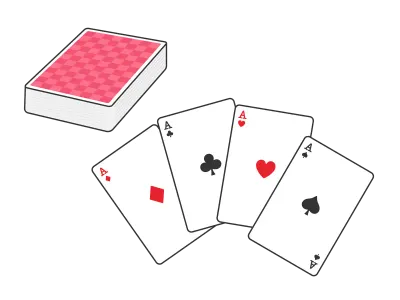 トランプのカードゲームのイラスト