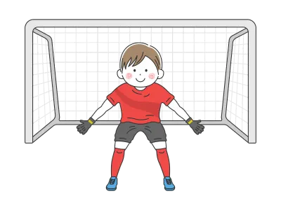 ゴールキーパーの男性のイラスト
