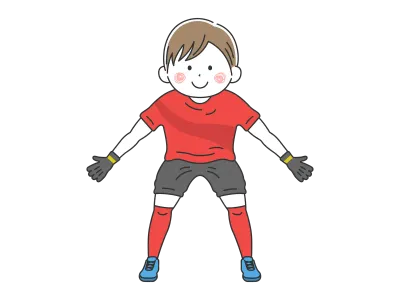 ゴールキーパーの男性のイラスト