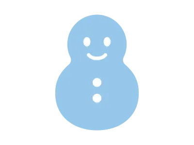 雪だるまのアイコンのイラスト