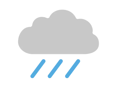 雨のアイコンのイラスト