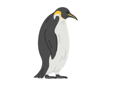コウテイペンギンのイラスト