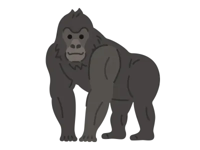 ゴリラのイラスト