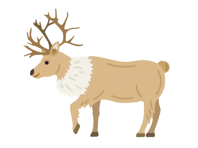 トナカイのイラスト