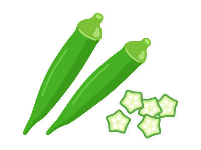 オクラの野菜のイラスト
