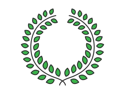 月桂樹のアーチのイラスト