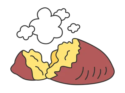 焼き芋のイラスト