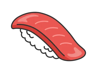 マグロの寿司のイラスト
