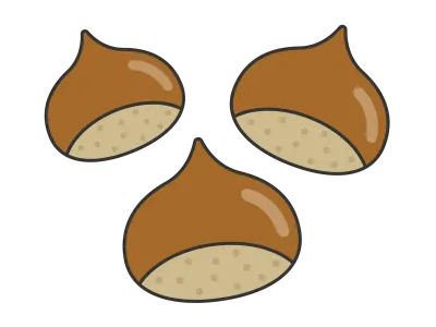 栗のイラスト
