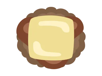 チーズハンバーグのイラスト