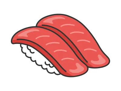 マグロの寿司のイラスト
