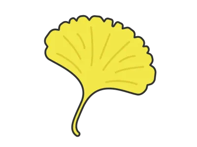 イチョウの葉のイラスト